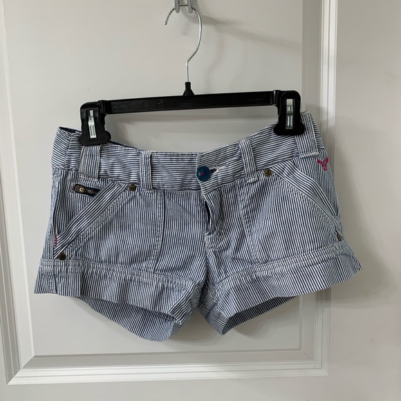 American Eagle pin stripe shorts zipper detail - Picture 7 of 7